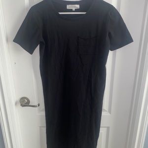 Black midi tshirt dress